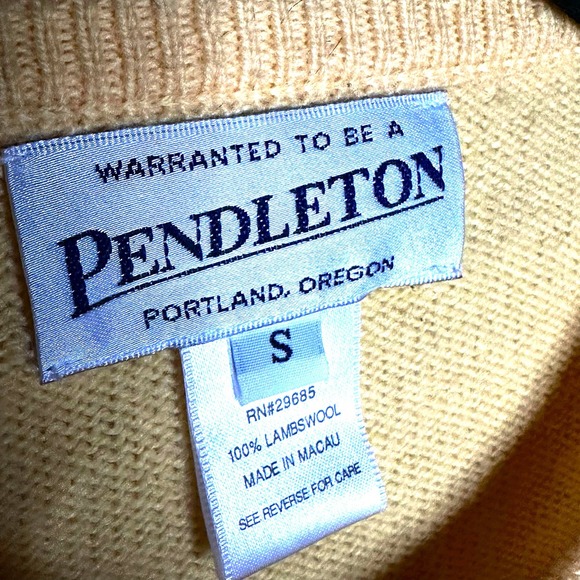 Pendleton Women’s Cardigan Button Up Yellow Wool Size Small - Picture 5 of 6